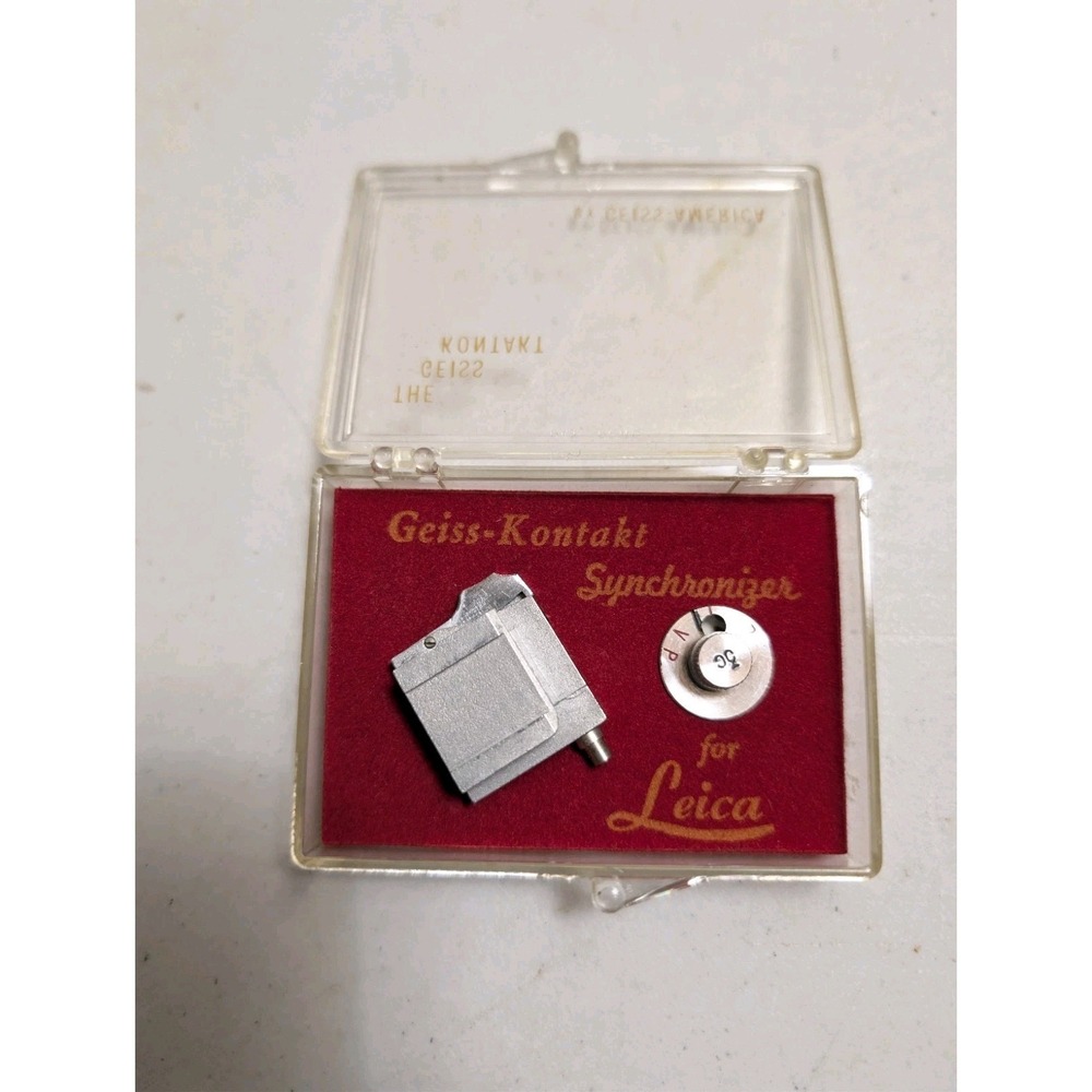 Vintage Synchronizer For Leica Camera In Original Case Geiss Kontakt